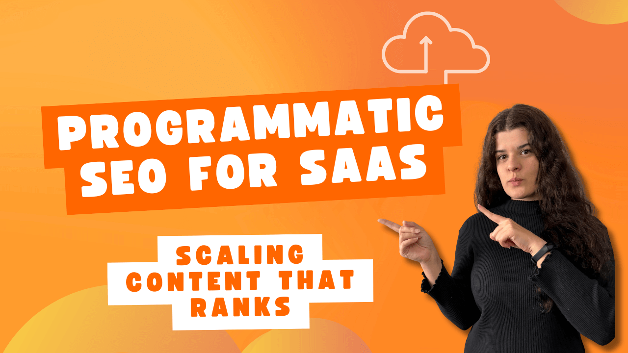 An image of Ivana pointing towards the image Programmatic SEO for SaaS